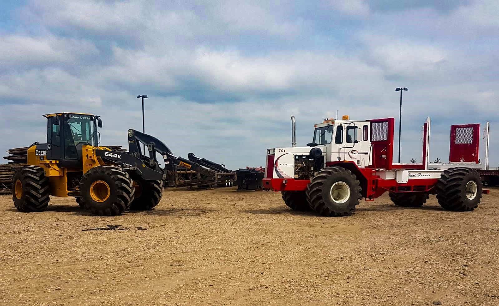 Wheel loader on site